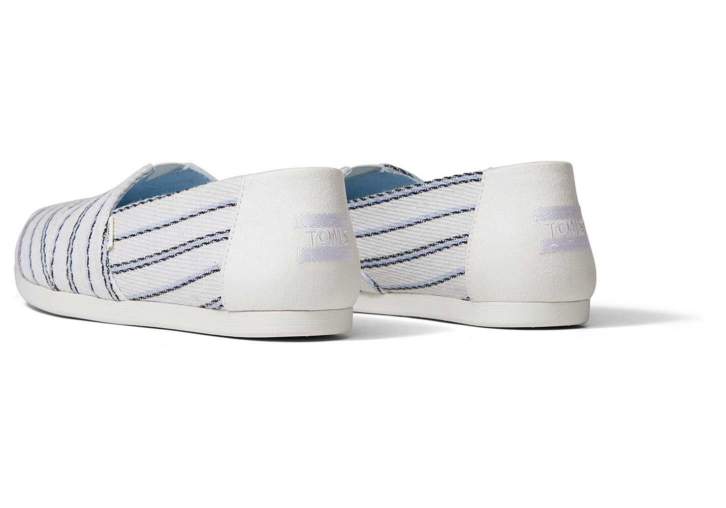 Toms Alpargata Textured Stripe Espadrille White - Womens - 20786-PQGA